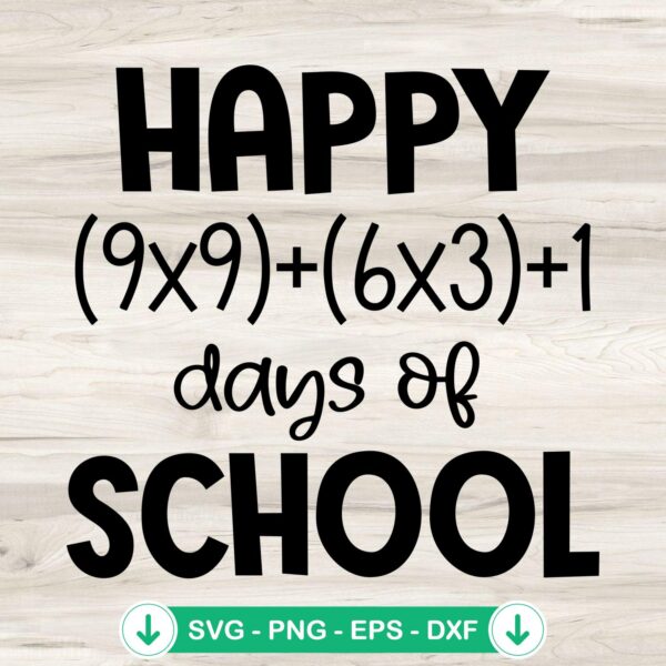 100 Days Of School Math SVG file for Cricut cutting machine