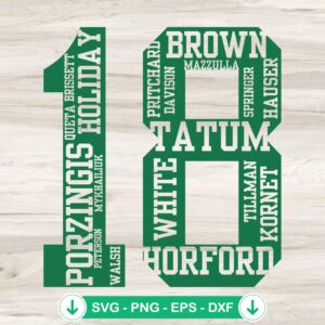 Boston Celtics 18 Times SVG file for cutting machines
