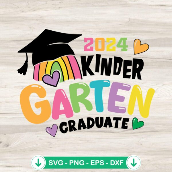 2024 Kindergarten Graduate SVG file for Cricut cutting machine
