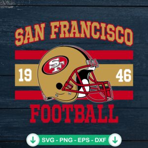49ers SVG file, San Francisco football helmet cut file
