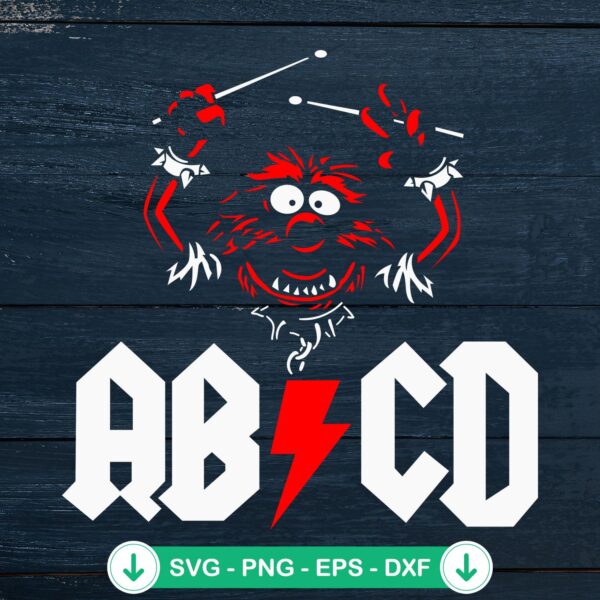 ABCD Animal Rock Drummer SVG file for cricut, cutting file