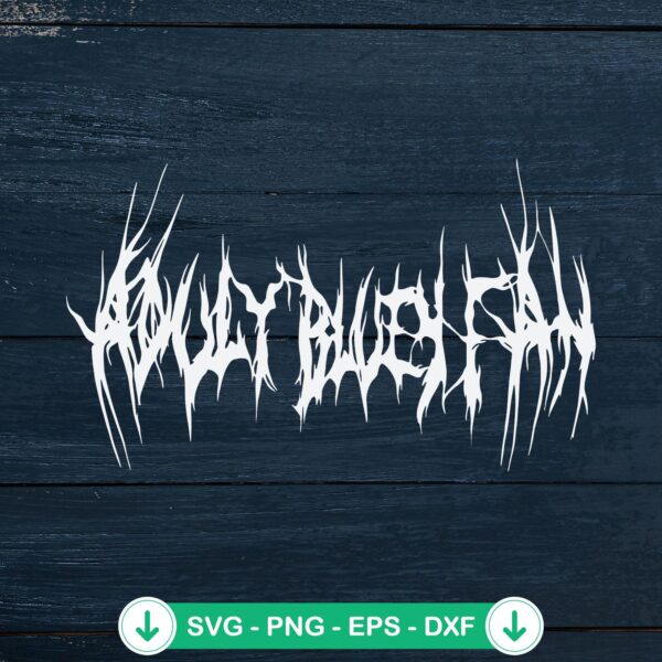 Adult Bluey Fan SVG for cricut, cutting file, heavy metal rock design