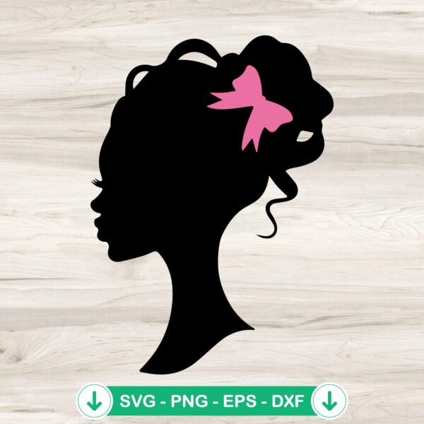 Afro Barbie Silhouette SVG file for cutting machines