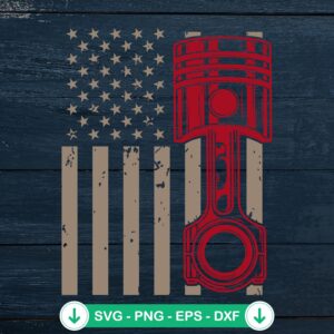 American Flag Mechanic SVG file, patriotic cut file for Cricut