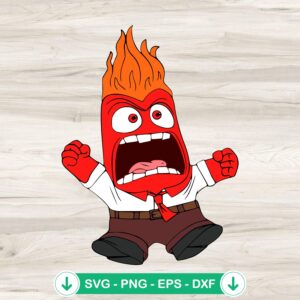Anger Inside Out 2 SVG file for Cricut cutting machine