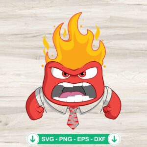 Anger Inside Out 2 SVG file for Cricut cutting machine