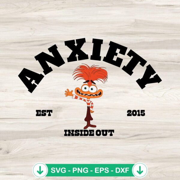 Anxiety Est 2015 SVG file for Cricut and cutting machine