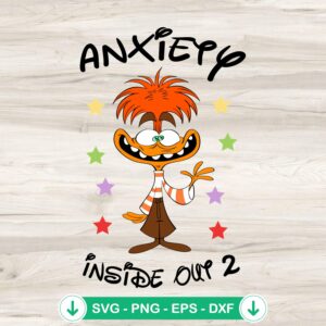 Anxiety Inside Out 2 svg file for cricut cutting projects