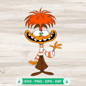 Anxiety SVG file featuring Inside Out 2 characters cutting file