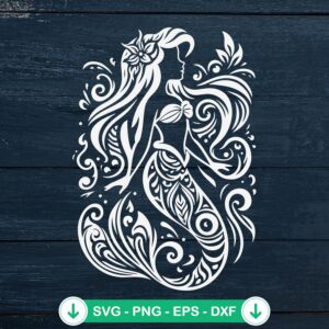 Ariel princess svg file for Cricut, Disney cut file