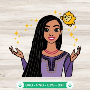 Asha Disney Wish SVG file, perfect for Cricut projects, cutting file