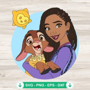 Asha Disney Wish SVG file for Cricut cutting machine