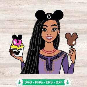 Asha SVG file for Disney Wish cutting machine projects