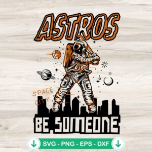 Astronaut Space Houston Astros SVG file for cricut and cutting machine