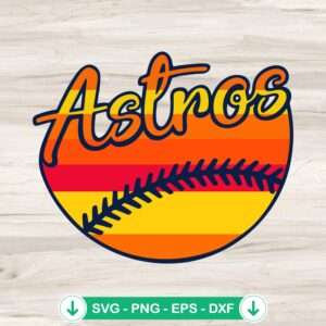 Astros Baseball SVG file for Cricut cutting machine