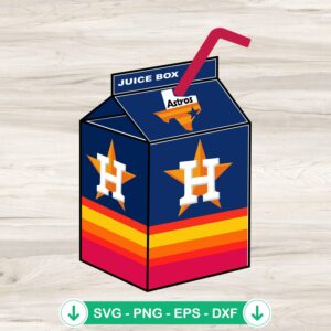 Astros Juice Box SVG file for Cricut cutting machine