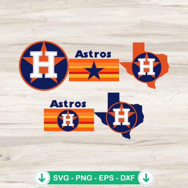 Astros Logo SVG file, Houston Astros vector clipart for cutting