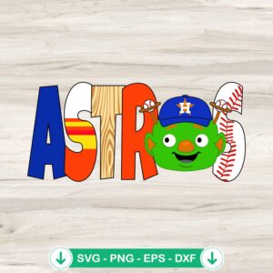Astros SVG file of Houston Astros Orbit mascot cutting file