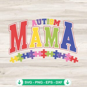 Autism Mama Puzzle SVG file for Cricut cutting file