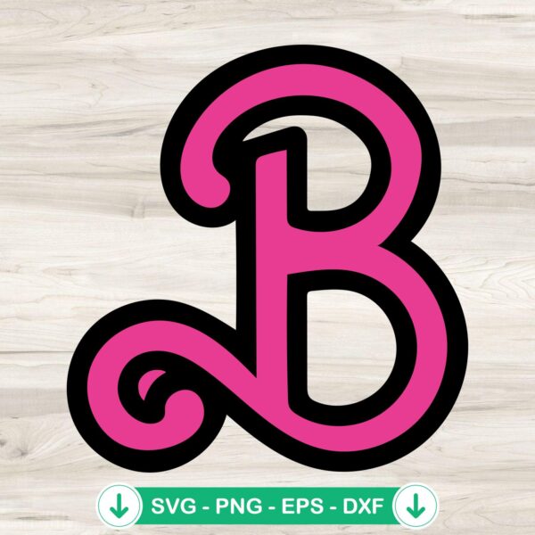 B Logo Barbie Movie SVG file for cutting machine