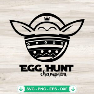 Baby Yoda Easter Eggs SVG file for Cricut cutting projects