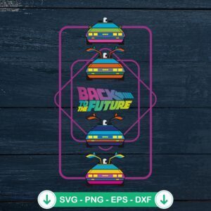 Back To The Future Car SVG file for Cricut cutting machine