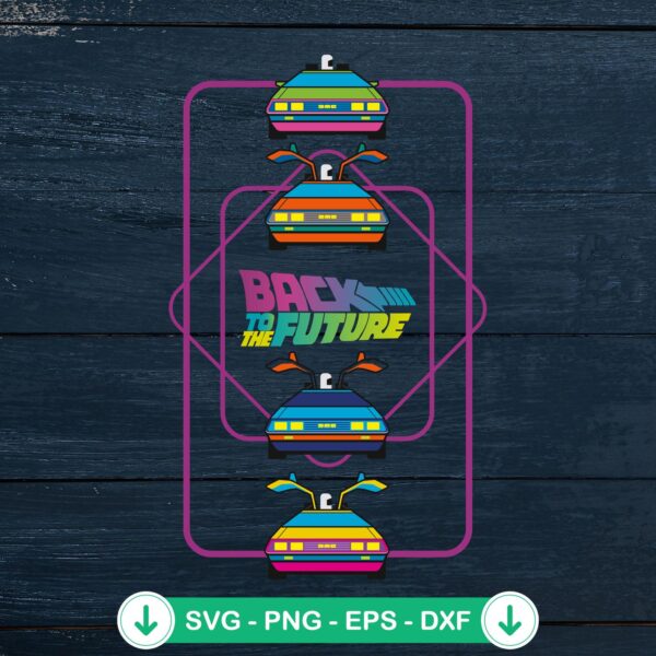 Back To The Future Car SVG file for Cricut cutting machine