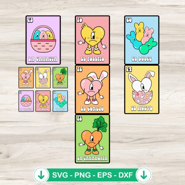 Bad Bunny Heart Easter Bundle SVG file for cutting machines
