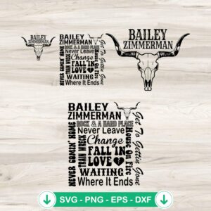 Bailey Zimmerman SVG file for cutting machines, cricut svg
