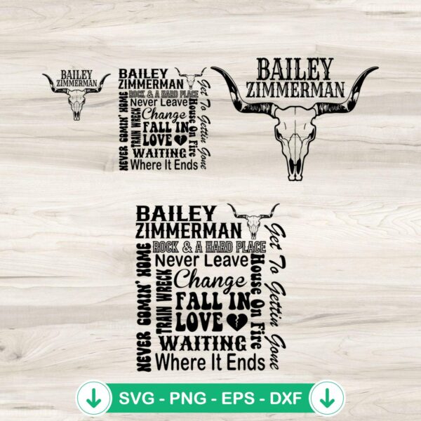 Bailey Zimmerman SVG file for cutting machines, cricut svg