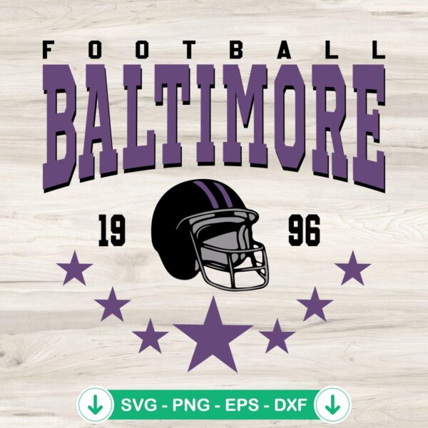 Baltimore Football 1996 SVG file for Cricut cutting machine
