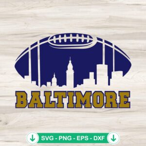 Baltimore Football Skyline SVG file for Cricut cutting machines