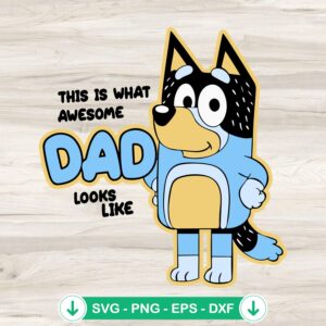 Bandit Bluey Dad SVG file for cutting machines