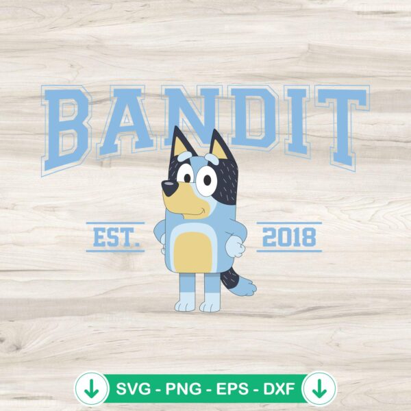 Bandit Bluey SVG file for Cricut, cutting file of Bluey cartoon