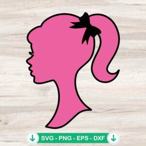 Barbie Head SVG file for Cricut cutting machine