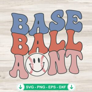 Baseball Aunt SVG file for Cricut cutting machine compatibility