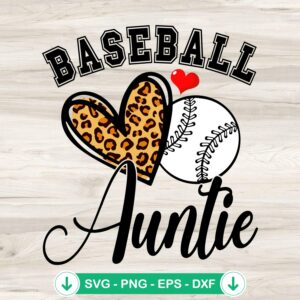 Baseball Auntie SVG file for Cricut and cutting machine use