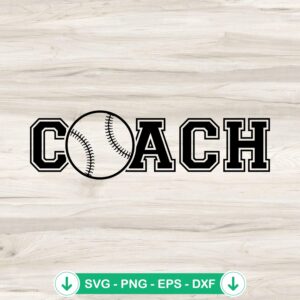 Baseball Coach SVG file for Cricut and cutting projects