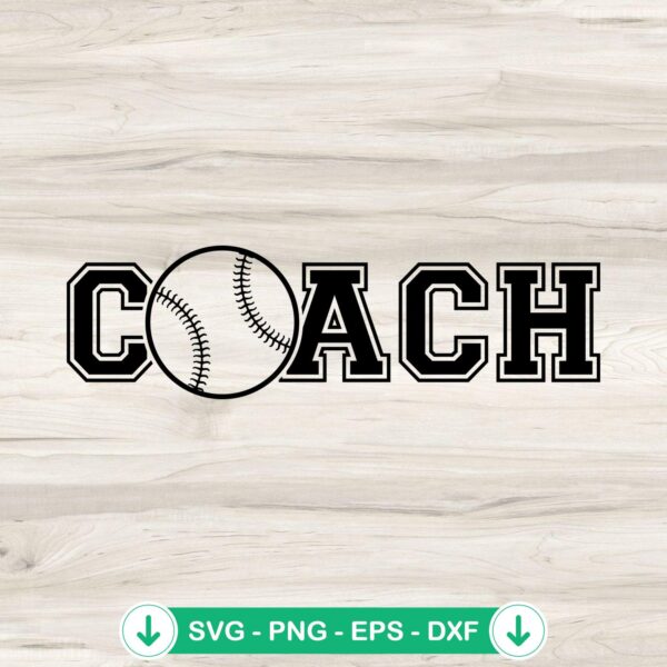 Baseball Coach SVG file for Cricut and cutting projects