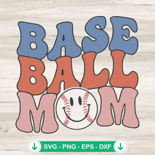 Baseball Mom SVG file, cricut svg cut file for baseball mother