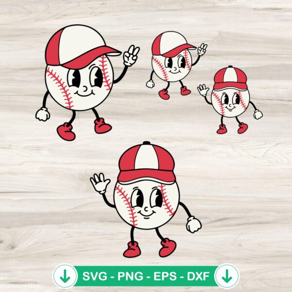 Baseball SVG file and cap SVG cutting file for Cricut