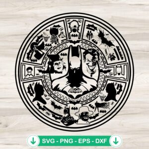 Batman SVG file for cutting machines, Batman characters cutting file