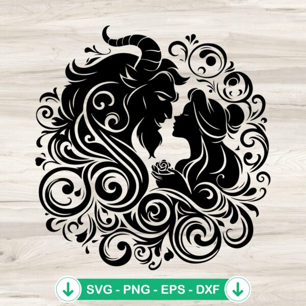 Beauty and The Beast svg file for cutting machines