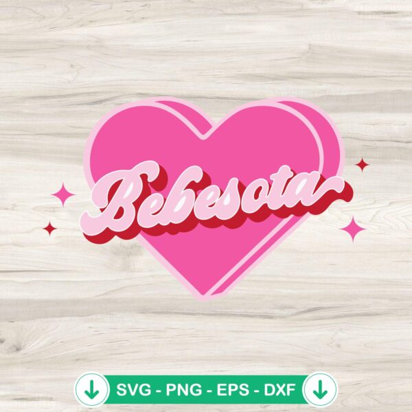 Bebesota Heart svg file for Cricut and Silhouette cutting machine
