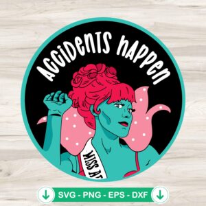 Beetlejuice Accidents Happens svg file for Cricut cutting machine