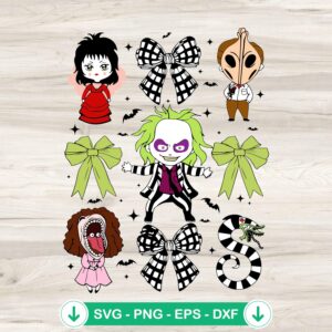 Beetlejuice Coquette Bow SVG file for Cricut cutting machines