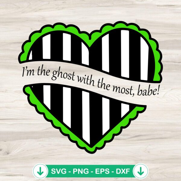 Beetlejuice Heart SVG file for cutting machine, cricut svg