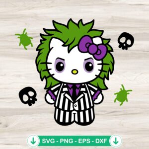 Beetlejuice Hello Kitty SVG file for cutting machine