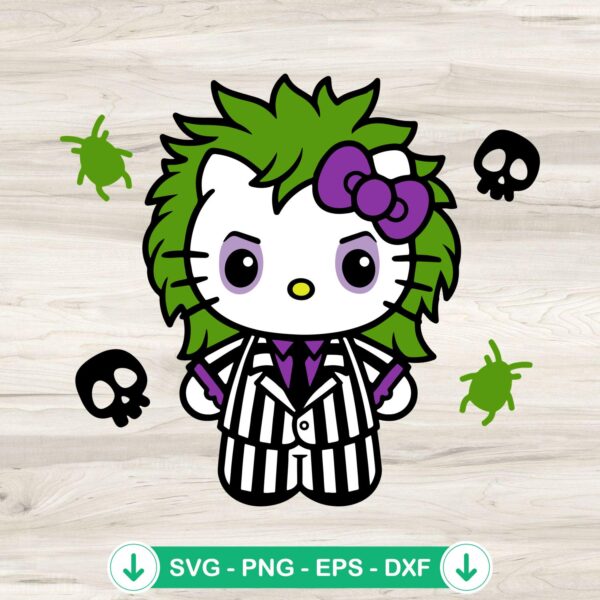 Beetlejuice Hello Kitty SVG file for cutting machine