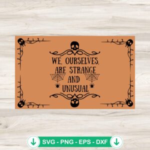 Beetlejuice Strange and Unusual Decor SVG file for Cricut